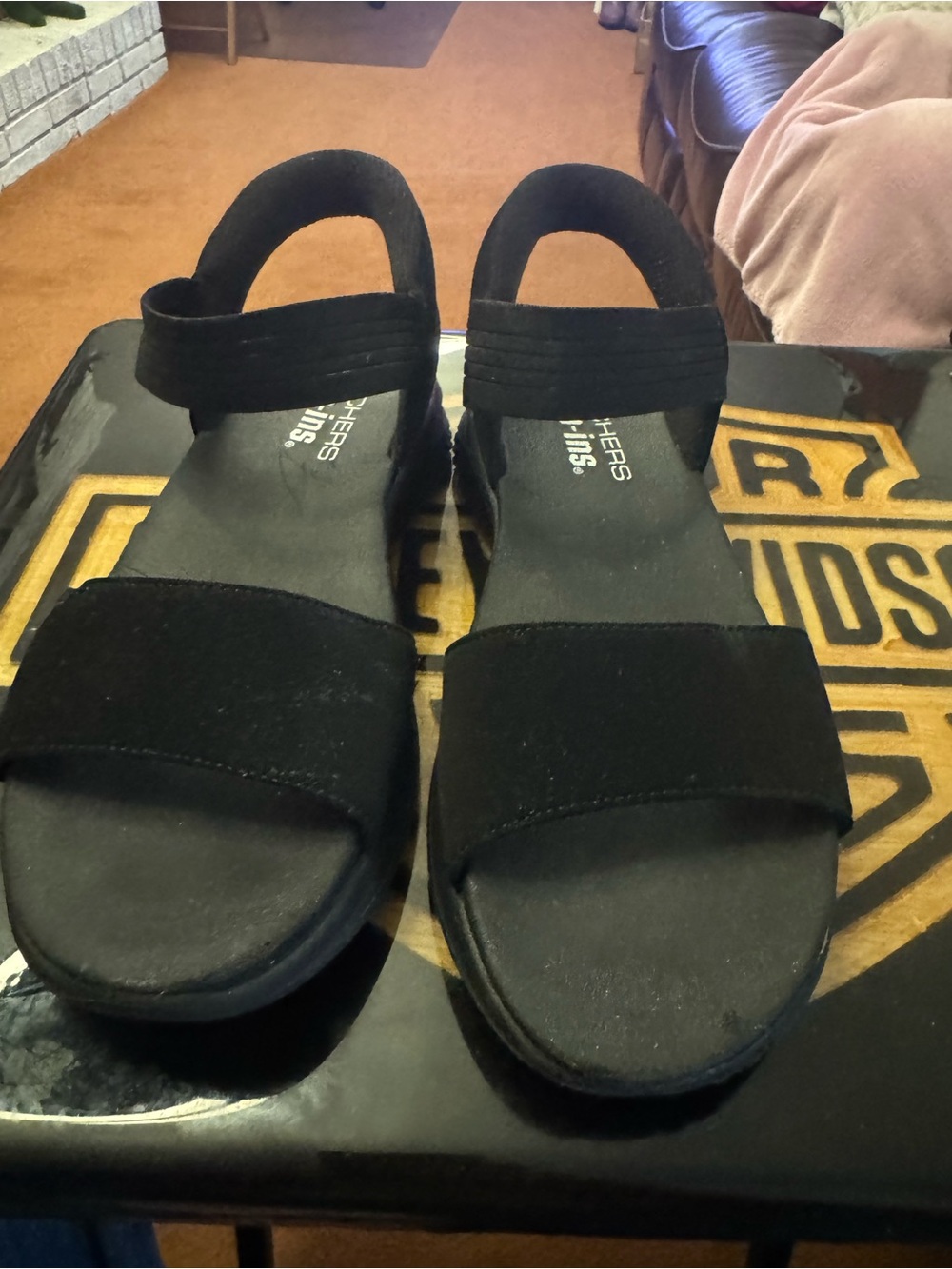Skechers Black Slip-Ins Women's Sandals